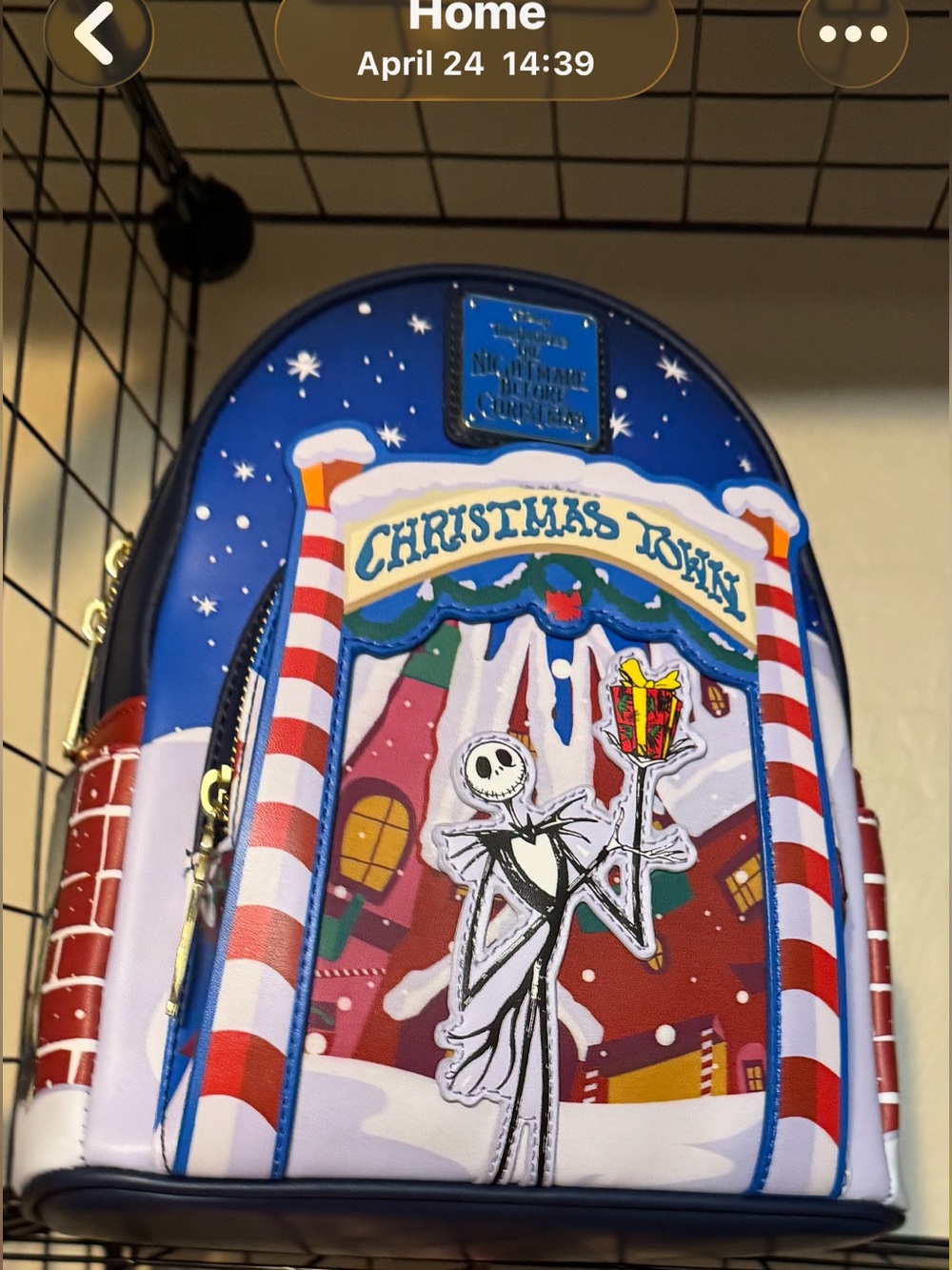 Loungefly Blue Christmas Town Jack Skellington Mini NBC Backpack NWT E25